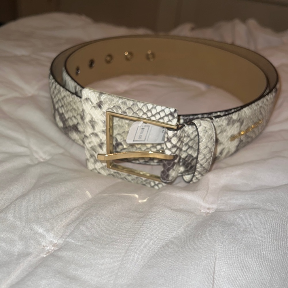 Michael Kors snake-skin leather belt
